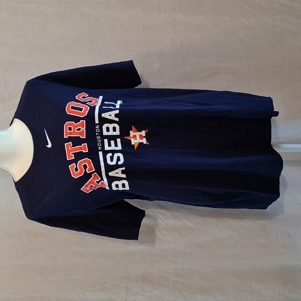 ASTROS Baseball shirt, Unisex, NIKE, Sz XL, Athletic cut, Like New! Blue/Orange